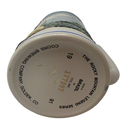 Coors Mug Stein Vintage 1991 Rocky Mountain Legend Series X Country Skiing - Picture 7 of 13